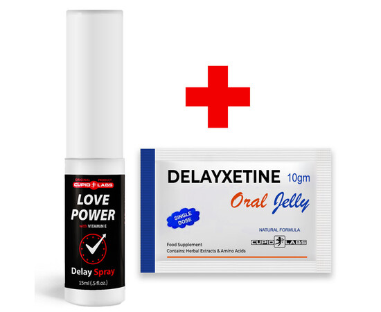 Love Power Spray & Delayxetine Oral Jelly set for delaying ejaculation reviews and discounts sex shop